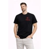 Erkek TÜRKİYE Ay Yıldız Baskılı Taraftar Forma T-Shirt - Siyah