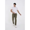 Erkek Üç İplik Basic Eşofman Pantolon - Haki