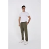 Erkek Üç İplik Basic Eşofman Pantolon - Haki
