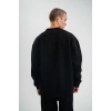 Erkek Uzun Kol Bisiklet Yaka 3 iplik Pamuklu Kışlık SweatShirt - Siyah
