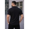Erkek Waffle Kumaş Açık Yakalı Düğmeli Regular Fit Gömlek 2’li Set Siyah-Saks Mavisi