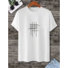 Kadın Baskılı Oversize  kısa kol T-Shirt - Beyaz