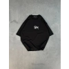 kadın Bisiklet Yaka Baskılı Oversize  Kısa kol T-Shirt - Siyah