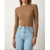Kadın Full Likralı Fitilli Kaşkorse Body - Kahve