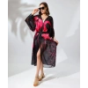 Kadın Rahat Kesim Şifon Kimono - Siyah