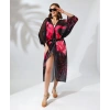 Kadın Rahat Kesim Şifon Kimono - Siyah