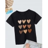 Kız Çocuk Bisiklet Yaka Baskılı T-Shirt - Beyaz