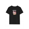 Kız Labubu Çocuk Baskılı T-Shirt - Siyah