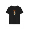 Kız Labubu Çocuk Baskılı T-Shirt - Siyah