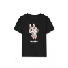 Kız Labubu Çocuk Baskılı T-Shirt - Siyah