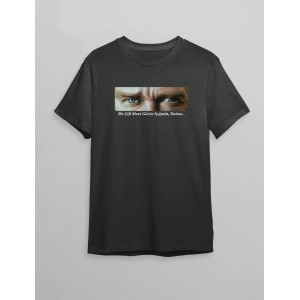 10 Kasım Atatürkü Anma Günü Baskılı Oversize Bisiklet Yaka T-shirt - Siyah