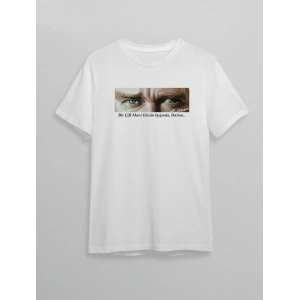 10 Kasım Unisex Atatürk Baskılı T-shirt - Beyaz