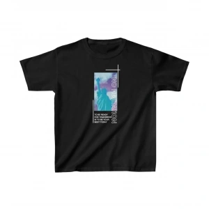Çocuk Unisex Baskılı T-Shirt - Siyah