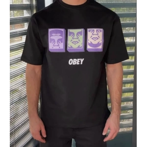 ERKEK Bisiklet Yaka Baskılı Oversize Kısa kol T-Shirt - Siyah