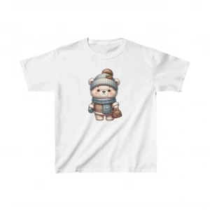 Unisex Çocuk Baskılı T-Shirt - Beyaz