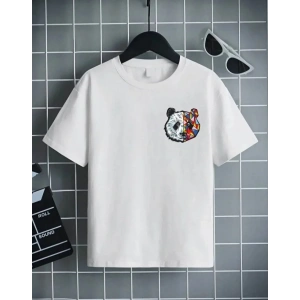 Unisex Çocuk Baskılı T-Shirt - Beyaz
