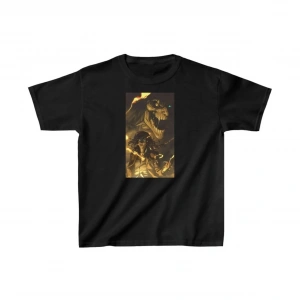 Unisex Çocuk Baskılı T-Shirt - Siyah