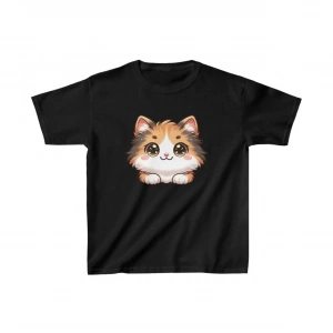 Unisex Çocuk Baskılı T-Shirt - Siyah