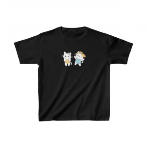 Unisex Çocuk Baskılı T-Shirt - Siyah