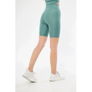 Yüksek Bel Biker Sporcu Şort - Mint Yeşili