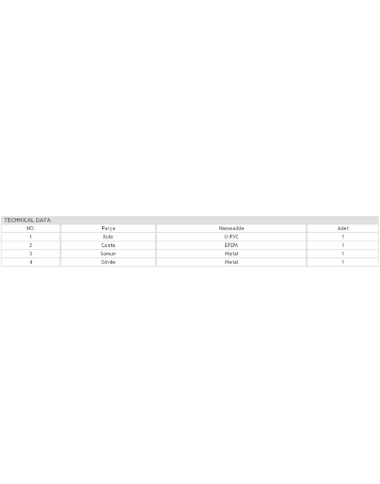 PVC PN16 Y.M. Rakor Pirinç Dış Diş Çıkışlı