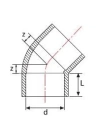 PVC 45° Y.M. Dirsek