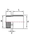 PVC Dış Dişli Dıştan Y. Adaptör (Uzun Tip)