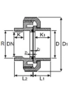 PVC PN16 Y.M. Rakor Pirinç İç Diş Çıkışlı