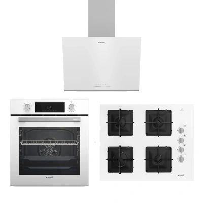 Arçelik Kare Ocaklı Beyaz Ankastre Set
