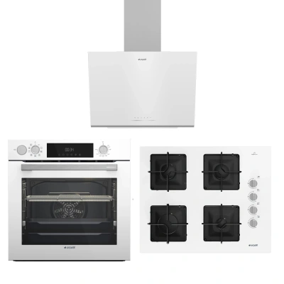 Arçelik Kare Ocaklı Beyaz Buhar Destekli Afry Ankastre Set