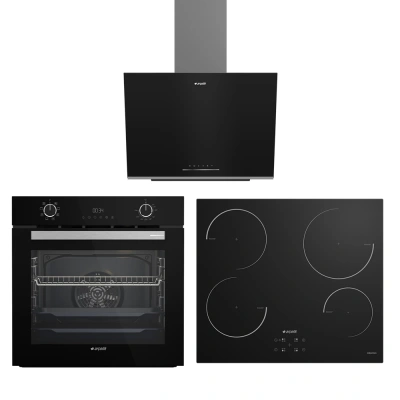 Arçelik Yeni İndüksıyonlu Siyah Cam Ankastre Set