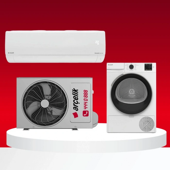 Arçelik 12325 A Ekolojik 12000 Btu/H Ev Tipi Klima +  801 KMX 8 KG Kurutma Makinesi