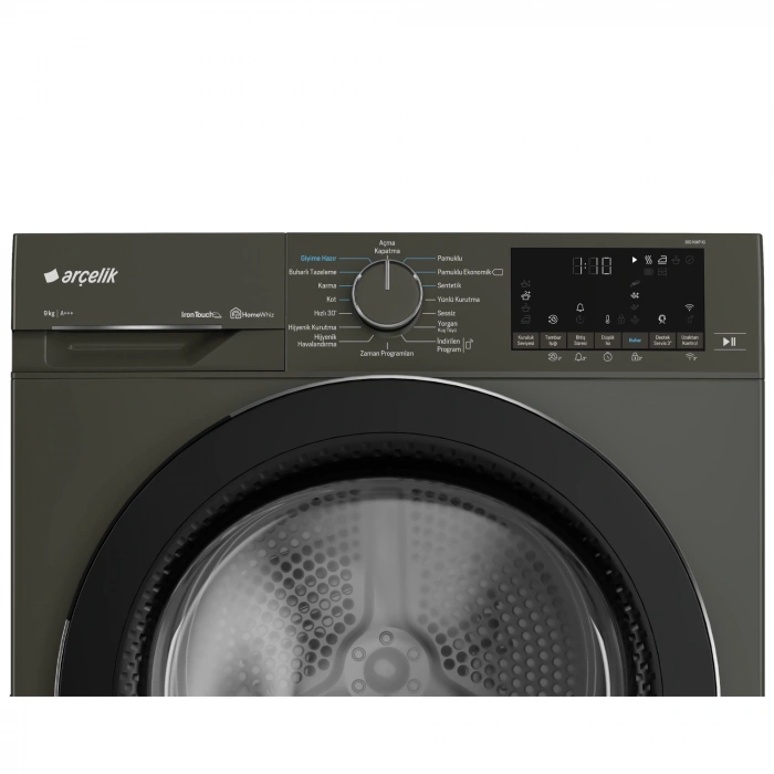 Arçelik 910 KMP IG A+++ Manhattan Grey Kurutma Makinesi