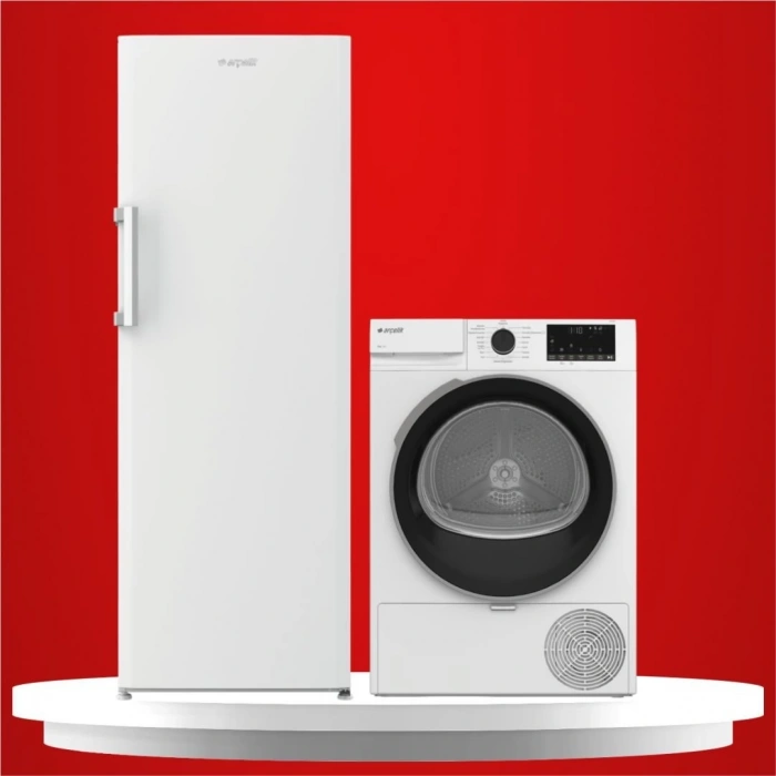 2071 MB Dikey Dondurucu+ 901 KMX 9KG KURUTMA MAKİNESİ