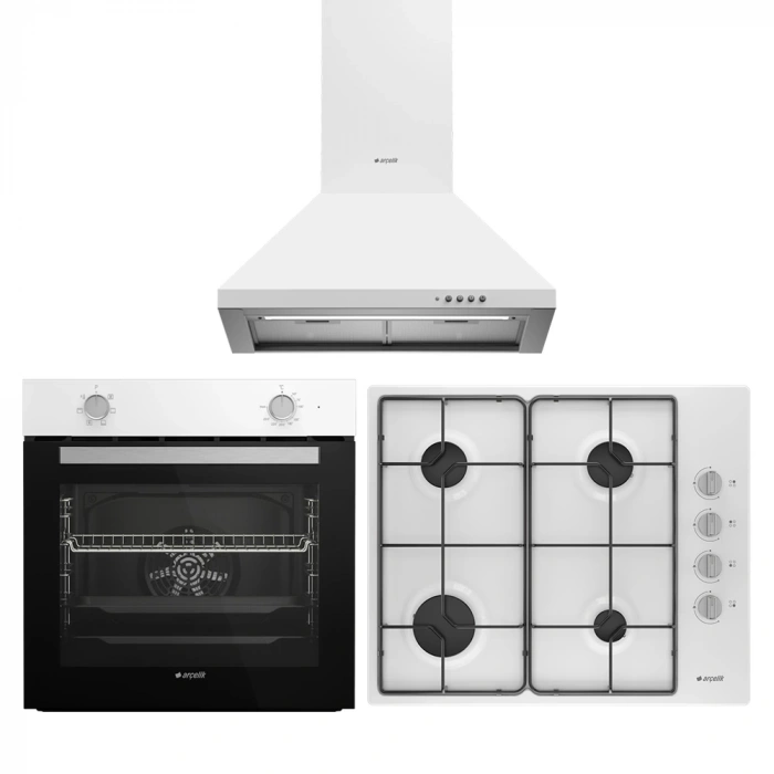 Arçelik Klasik Beyaz Ankastre Set