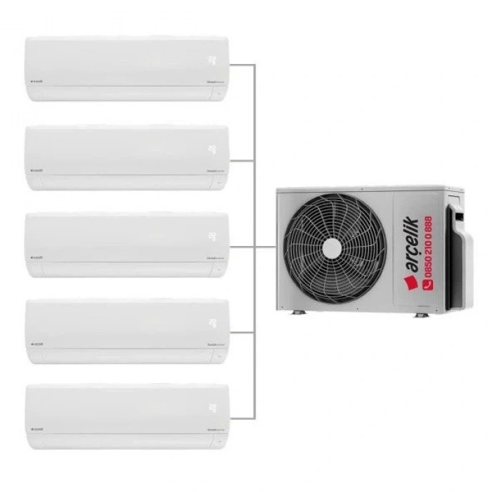 Arçelik Multi Sistem Duvar Tipi 5+1 İnverter 9+9+9+9+9 30000Btu Klima ZM30105