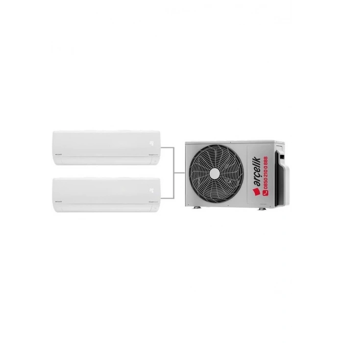 Arçelik ZM16102-1212 Multi Sistem Duvar Tipi 2+1 İnverter 12+12 16000 BTU Klima