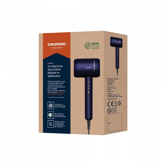 Grundig HD 9980 IONICA BLUE Saç Kurutma Makinesi
