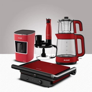 Arçelik 4lü Cam Kırmızı Resital Set
