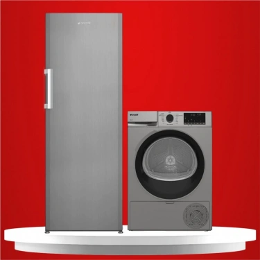 2071 MI Dikey Dondurucu 7 çekmeceli + 900 KMXS  9kg Kurutma makinesi