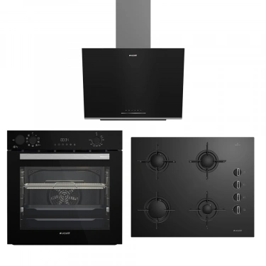 Arçelik Siyah Buhar Destekli Afry Ankastre Çeyiz Seti