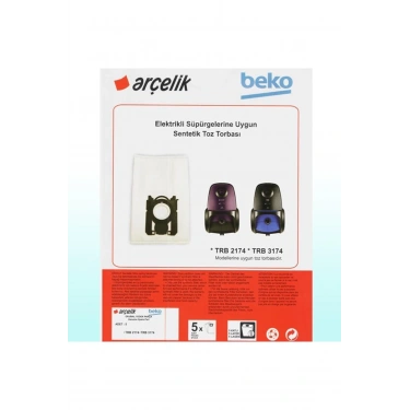 Arçelik TRB 3174 Süpürge Modeli 5 Adet Toz Torbası
