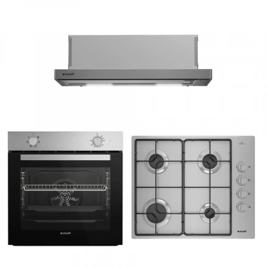 Arçelik Yeni Ekonomik Inox Ankastre Set