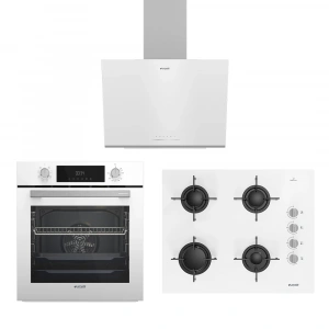 Arçelik Yeni Beyaz Üçlü Buhar Destekli Cam Ankastre Çeyiz Seti