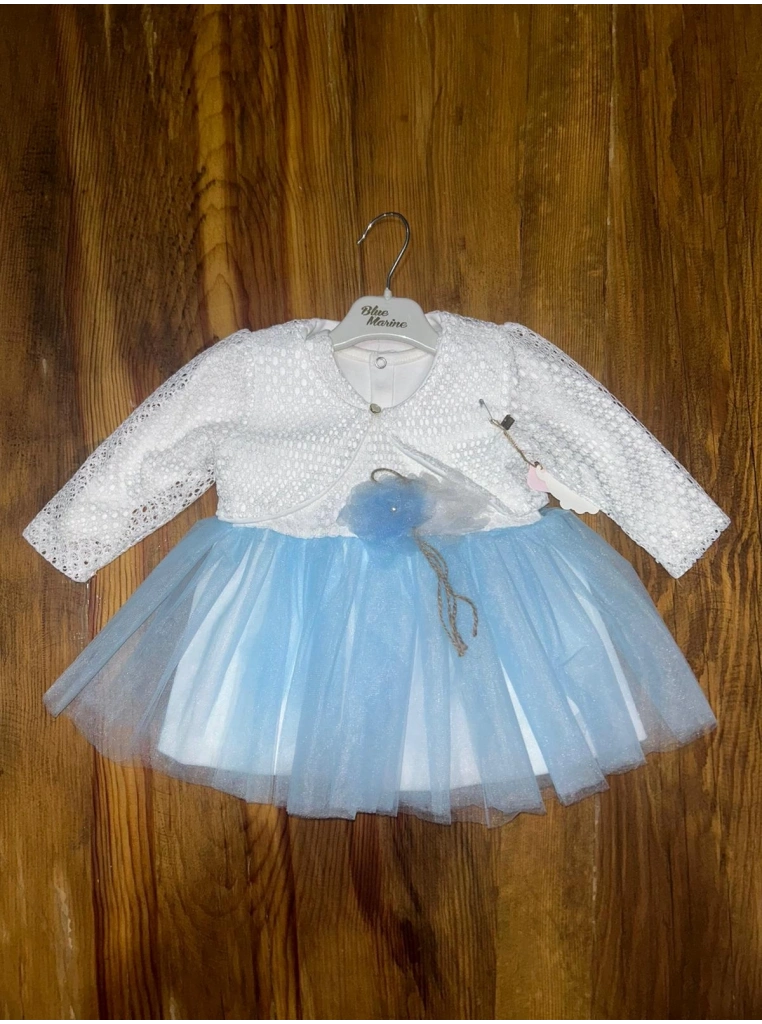 9-18 aylık prenses elbise mavi