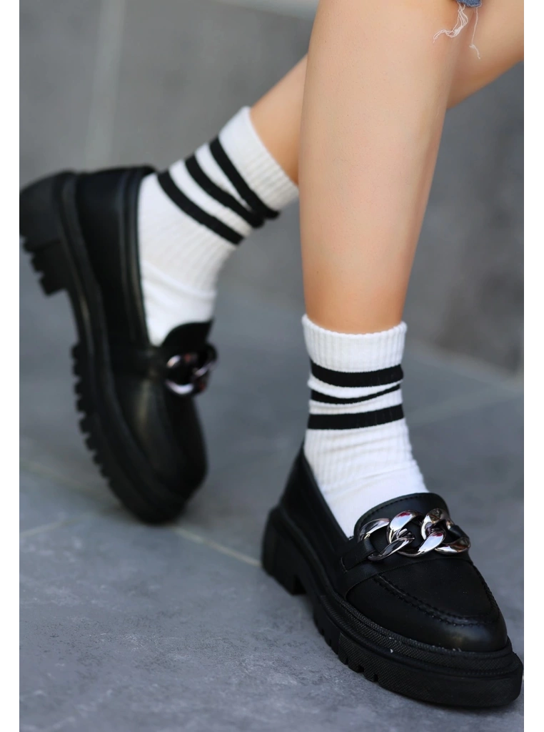 Biga Siyah Cilt  Ayakkabı