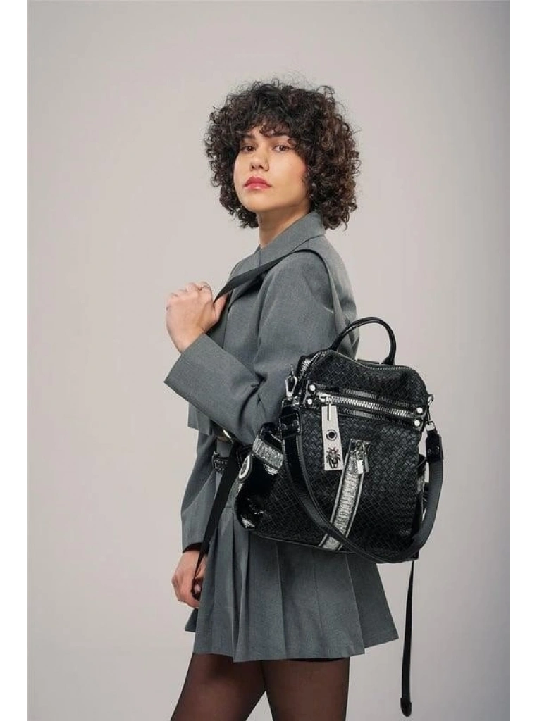 Cary Siyah Cilt Kol Ve Sırt Çantası