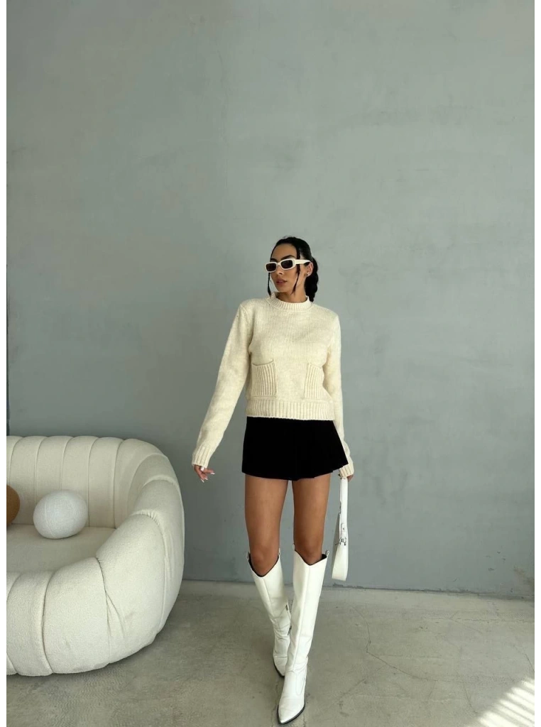 Cepli triko kazak krem