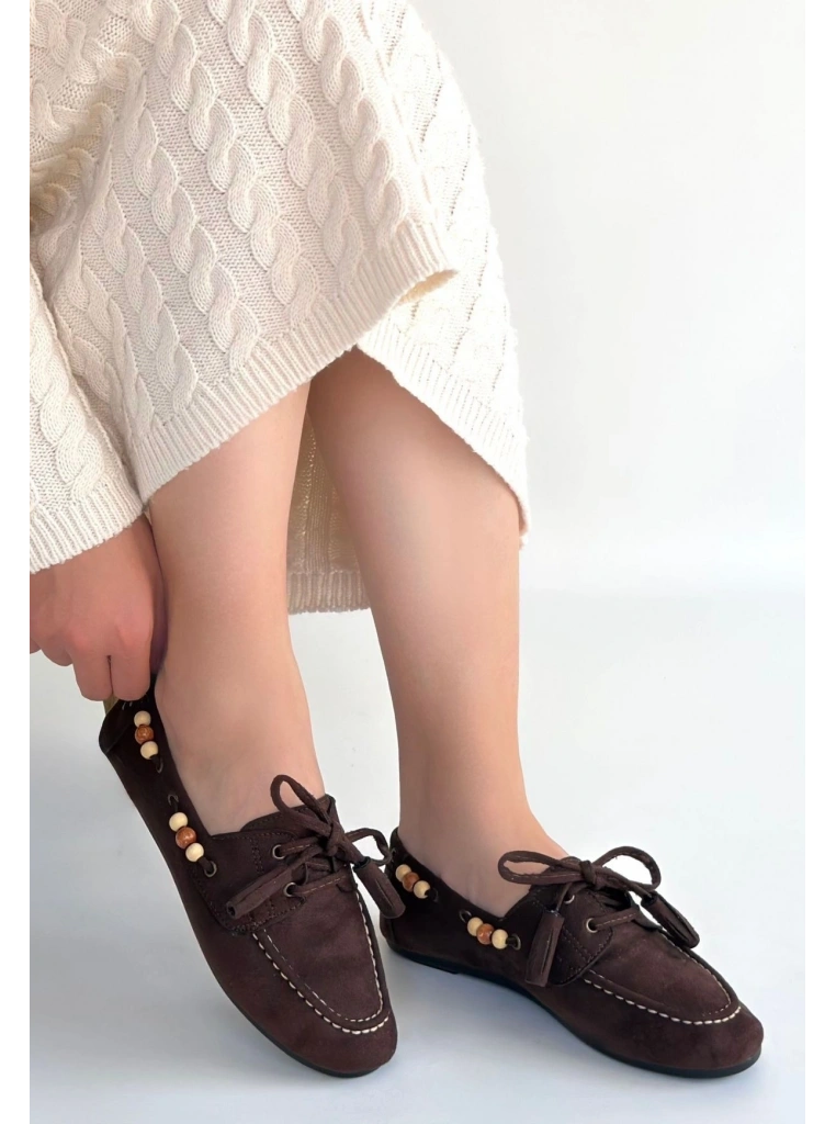 Elora Kahve Süet Babet