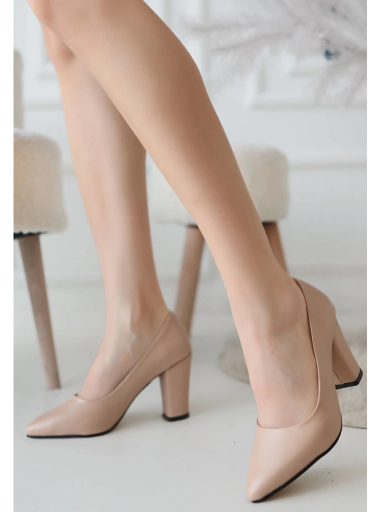 Giort Nude Cilt Topuklu Ayakkabı